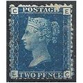 1858 SG47 2d Blue Plate 13 Good/Fine Used Check...