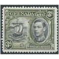 Grenada 1950 SG158b 3d Black & Brown-Olive Perf...