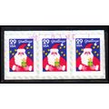 Used 2873 29c Santa Very FineStrip of 3 PA3266