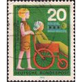 GERMANY, Nurse Porter, green 1970, 20 Pfennig