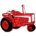 Red and White Farm Tractor Fridge Magnet