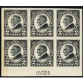 611, Mint XF NH 2¢ Plate Block of Six - Stuart ...