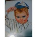 Young boy with Baseball cap framed
