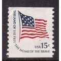 United States 1975 Fort McHenry Flag 15c coil s...