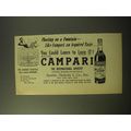 1960 Campari Aperitif Ad - Floating on a Fountain