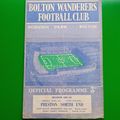 Bolton Wanderers v Preston Football Programme 2...