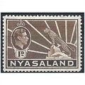 Nyasaland 1938 1d Brown SG131 Mounted Mint