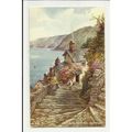 A599 Devon CLOVELLY Rose Cottage Valentine "Art...