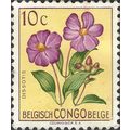 BELGIAN CONGO, FLOWER, Dissotis, yellow 1952, 10c