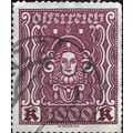 AUSTRIA, Woman's head, red-violet 1923, 3000kr