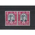 SouthAfrica.SG111 1d King George VI Pair.Mounte...