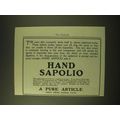1902 Hand Sapolio Soap Ad - A Pure article free...
