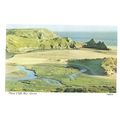 THREE CLIFFS BAY, GOWER , WALES, unused vintage...