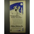 1952 Holland-America Line Cruise Ad - I felt fit as a fiddle
