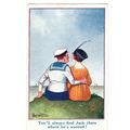 COMIC POSTCARD "You'll always find Jack there w...