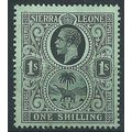 Sierra Leone 1912 SG124a 1/- Black/Green on Blu...