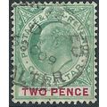 Gibraltar 1905 SG58 2d Grey-Green & Carmine Fin...