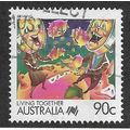 AUS 1988 90c 'LIVING TOGETHER - BANKING' FINE U...