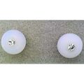 White Opal Glass Crystal 6mm Stud Earrings 1