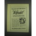 1949 Pan American World Airways Ad - Sleep your...