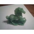 Figurine carved jade horse
