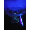 Antique 1800's Vaseline Glass Diamond Pattern C...