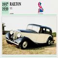 Collectors Club card. Classic Cars. Railton Six