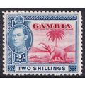 Gambia KGVI 1938-46 2s Carmine Blue Elephant SG...