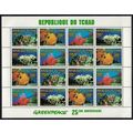 Chad Corals Greenpeace Sheetlet of 4 sets 1996 ...