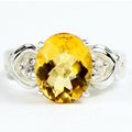 Citrine, 925 Sterling Silver Ladies Ring, SR243