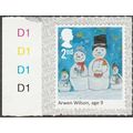 2017 Christmas 2nd Value. Snowman, UnMounted Mi...