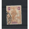 Malta.SG125 1d Orange and Purple.Fine Used.Apr25h