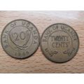Uganda 1966 20 Cents Coin