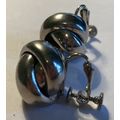 Silver 3/4" Love Knot Screw On Earrings