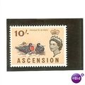 Ascension QEII 1963 10/- Frigate Birds Unmounte...