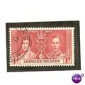 Leeward Islands KGVI 1937 Coronation 1d Scarlet...