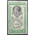 Ascension Island 1934 SG22 1d Black & Emerald M...