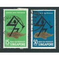 singapore stamps sg99 sg 100 used range nationa...