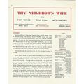 THY NEIGHBOR'S WIFE Cleo Moore, Hugo Haas Synopsis