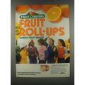 1985 Fruit Corners Fruit Roll-Ups Ad - From Real Fruit