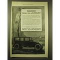 1924 Willys-Knight Sedan Ad - 50,000 miles in a Knight