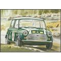 Mini Cooper at Snetterton - Golden Era Postcard