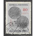PORTUGAL PORTUGUESE INDIA 1959 COINS 80c USED f...