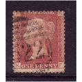 GREAT BRITAIN 1858-79 QV SG44 1d RED BROWN PLAT...