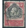 KUT 1935 SG121 5/- Black & Carmine Good+ Used....