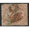 Western Australia 1882 3d Pale Brown SG86 GU