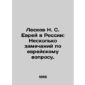 Leskov N. S. Jew in Russia: A few remarks on th...