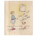 BIRTHDAY? GREETINGS CARD antique .. blank back ...