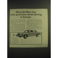 1974 Mercedes-Benz Cars Ad - Mercedes-Benz has ...