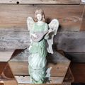 Angel Playing Mandolin Large Figurine - 9.25" t...